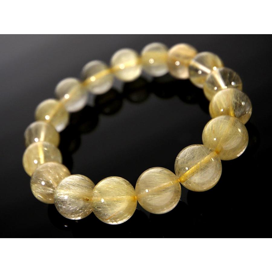 「1点もの 現品」 ラビットヘアー ゴールドルチルクォーツ ルチルクォーツ ブレスレット 12mm パワーストーン ブレスレット メンズ レディース 天然石 数珠の画像