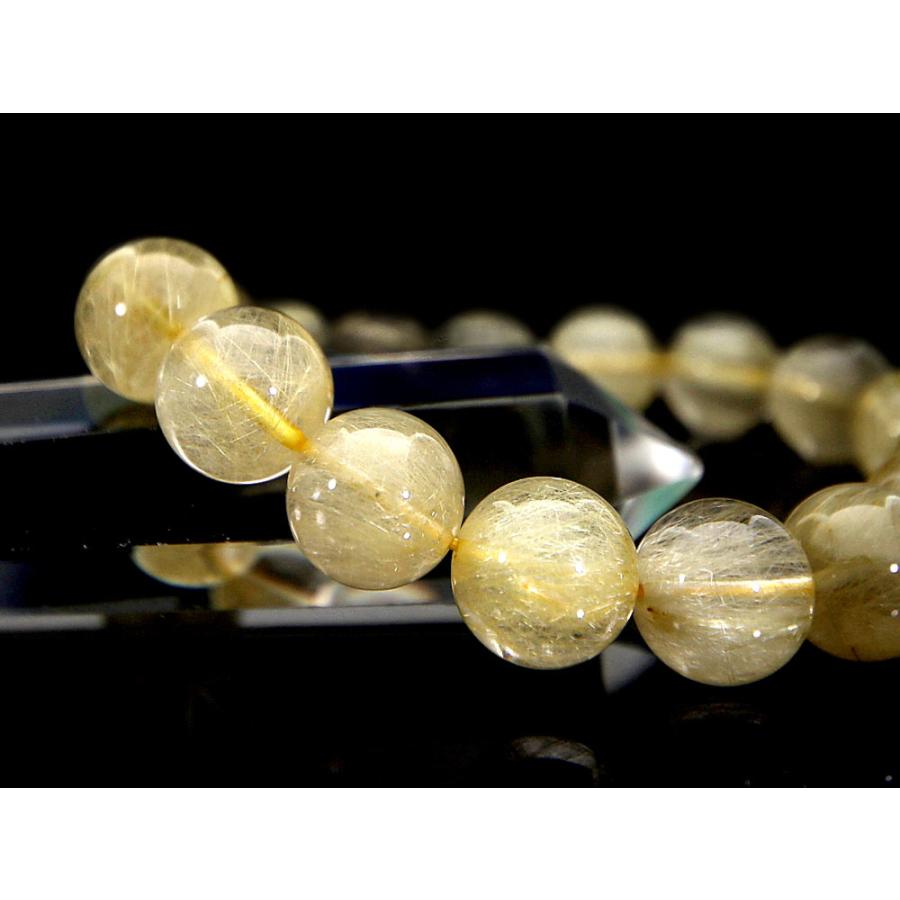 「1点もの 現品」 ラビットヘアー ゴールドルチルクォーツ ルチルクォーツ ブレスレット 12mm パワーストーン ブレスレット メンズ レディース 天然石 数珠の画像