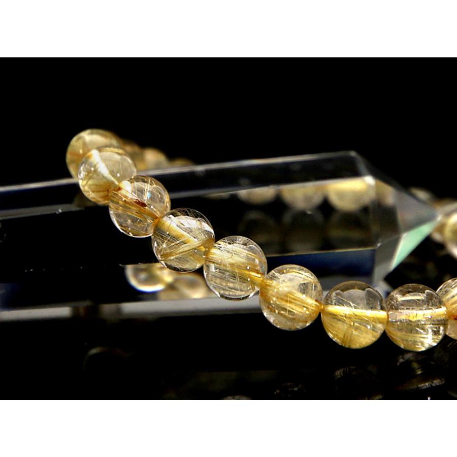 「1点もの 現品」 ラビットヘアー ゴールドルチルクォーツ ルチルクォーツ ブレスレット 7.6mm パワーストーン ブレスレット メンズ レディース 天然石 数珠の画像