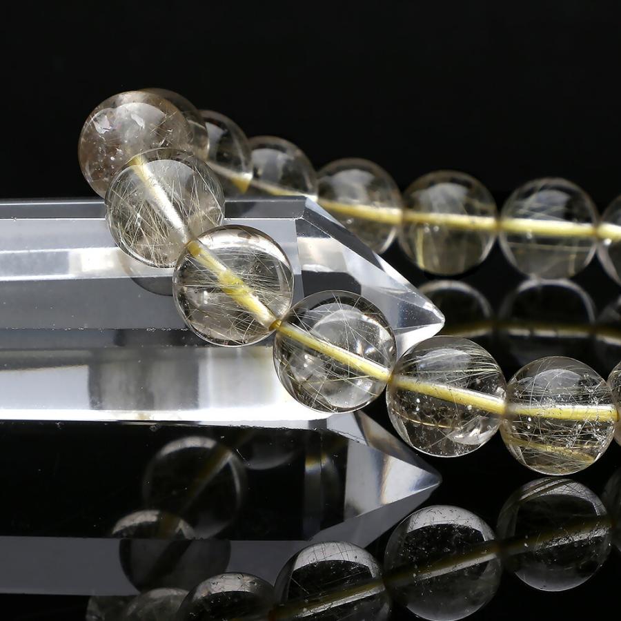 ゴールドルチルクォーツ　ブレスレット　10㎜玉 高品質]ゴールドルチルクォーツブレスレット（約10mm玉） - 埼玉