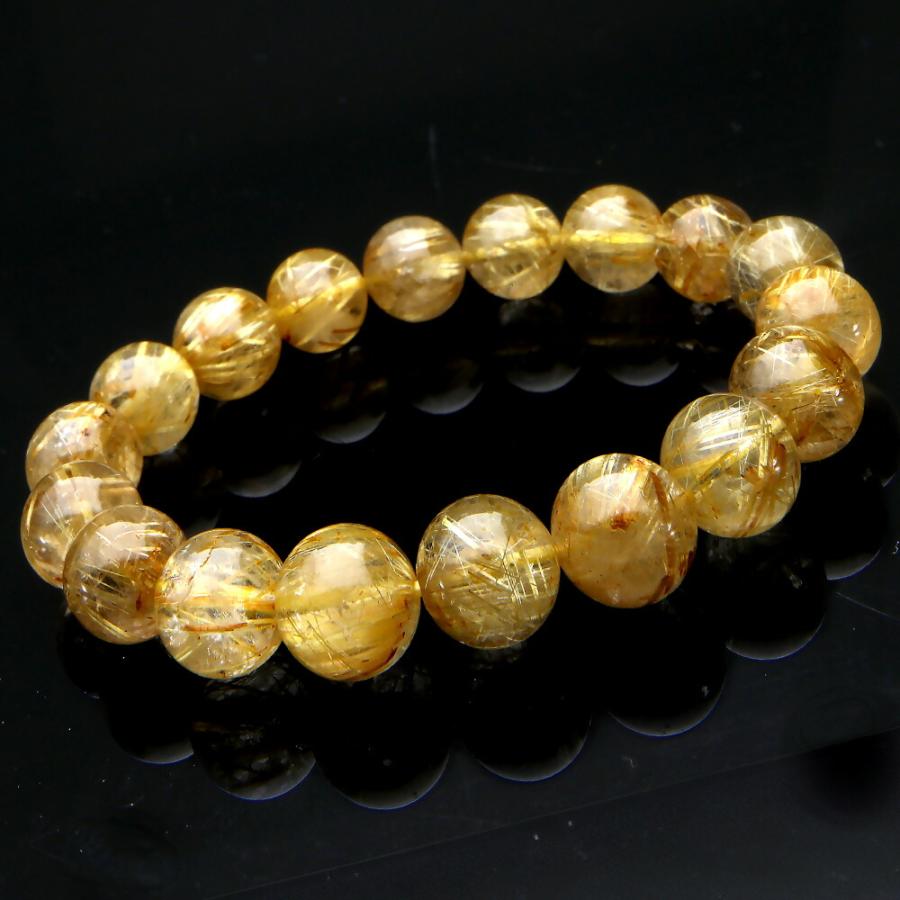 ゴールドルチルクォーツ　10mmブレスレット ゴールドルチルクォーツ ブレスレット 最高級 9A+ グレード 10mm 17.5