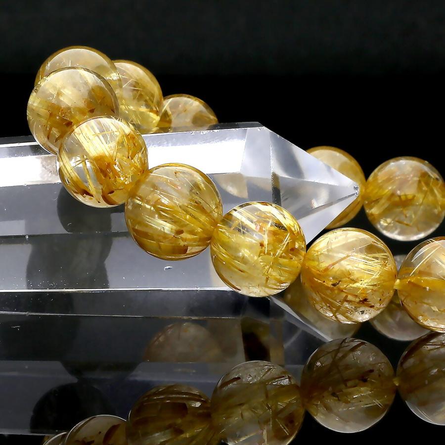 ゴールドルチルクォーツ　10mm 天然石　ブレスレット ゴールドルチルクォーツ ルチルクォーツ ブレスレット 10mm