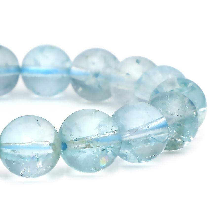 天然石ブレスレット】ブルートパーズ (直径：12mm)