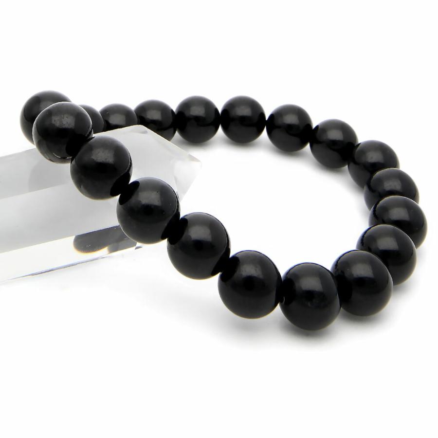 ブラックジェイド ブレスレット 10mm 黒翡翠 パワーストーン メンズ 黒翡翠 パワーストーン