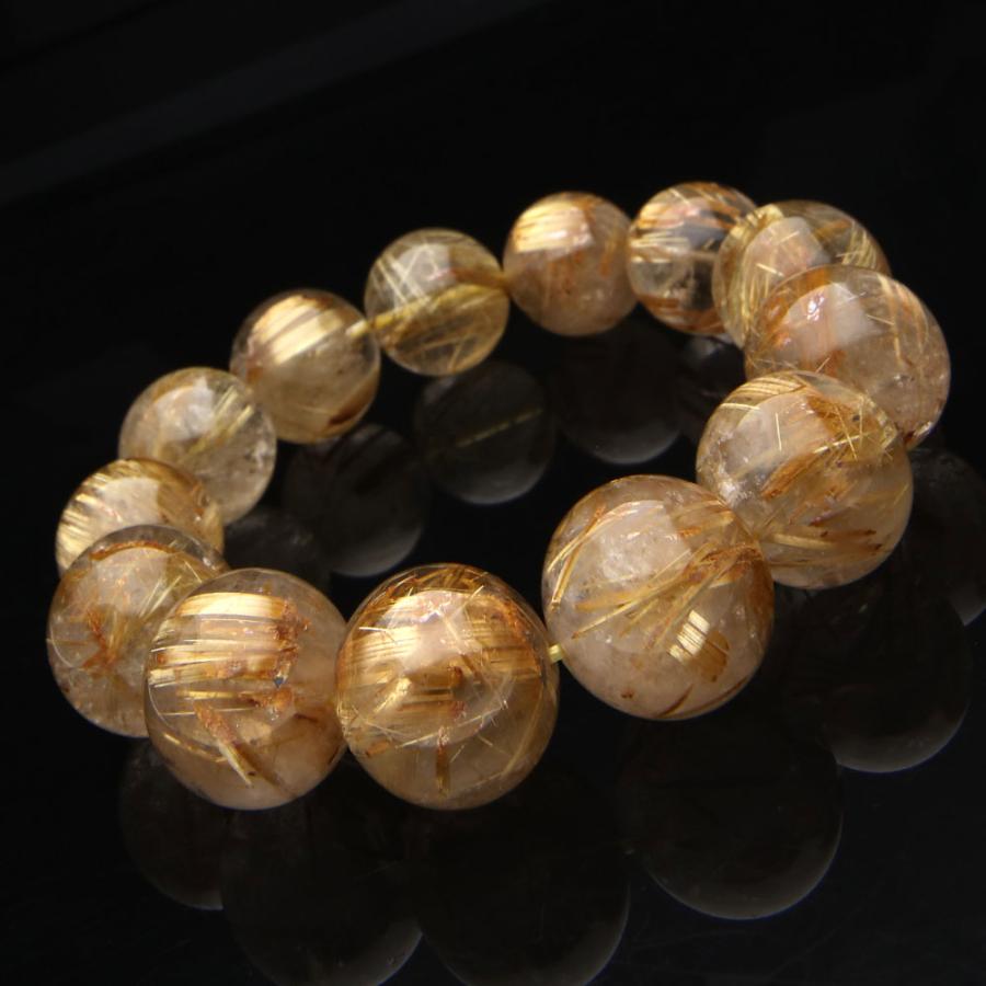 ルチルクォーツA級10mm内周16cm26.7g。 ルチルクォーツ ブレスレット キャッツアイルチル 10mm メール便