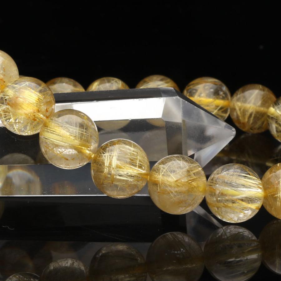 「1点もの 現品」 ゴールドルチルクォーツ ルチルクォーツ ブレスレット 10mm パワーストーン ブレスレット メンズ レディース 天然石 数珠の画像