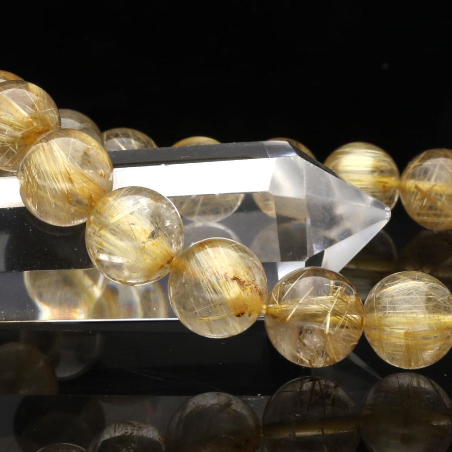 「1点もの 現品」 ゴールドルチルクォーツ ルチルクォーツ ブレスレット 10mm パワーストーン ブレスレット メンズ レディース 天然石 数珠の画像