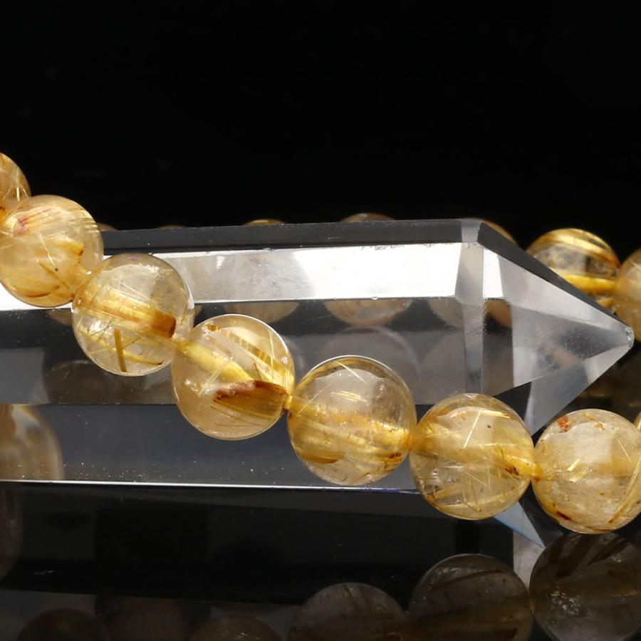 「1点もの 現品」 ゴールドルチルクォーツ ルチルクォーツ ブレスレット 8mm パワーストーン ブレスレット メンズ レディース 天然石 数珠の画像