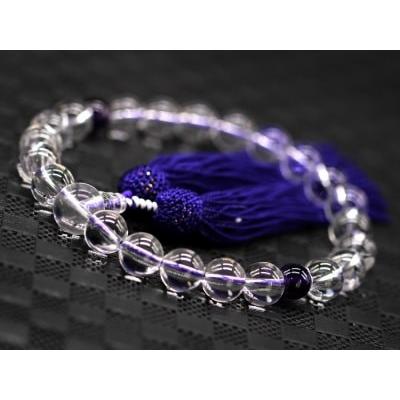 職人仕立て」 男性用 女性用 数珠 12mm 本水晶 / 紫水晶(アメジスト