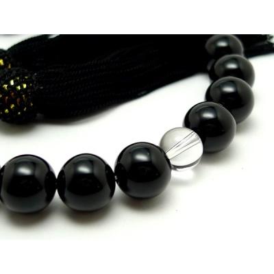 「職人仕立て」 男性用 数珠 12mm 黒瑪瑙（オニキス） 念珠 |  | 01