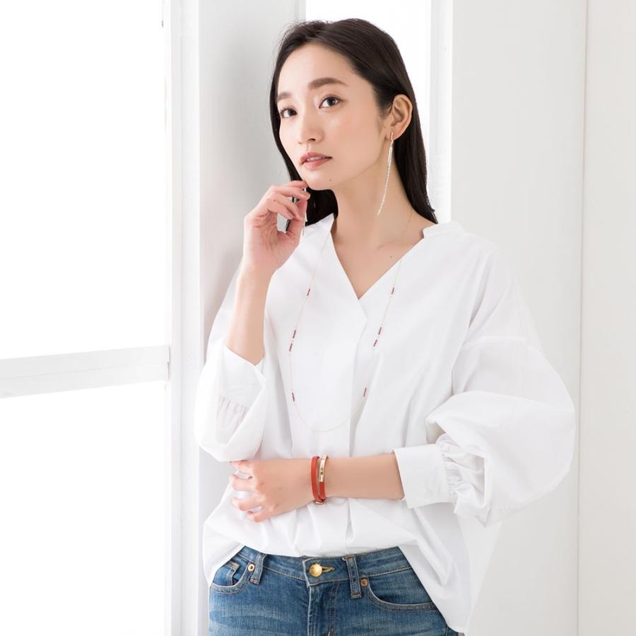 革 ブレスレット レザーブレスレット 本革 二連 〜16cm オレンジ