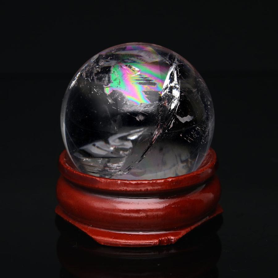 「1点もの 現品」 レインボー水晶 ブラジル産 天然 丸玉 天然石 パワーストーン 原石 水晶玉 スフィア置物 インテリア |  | 01