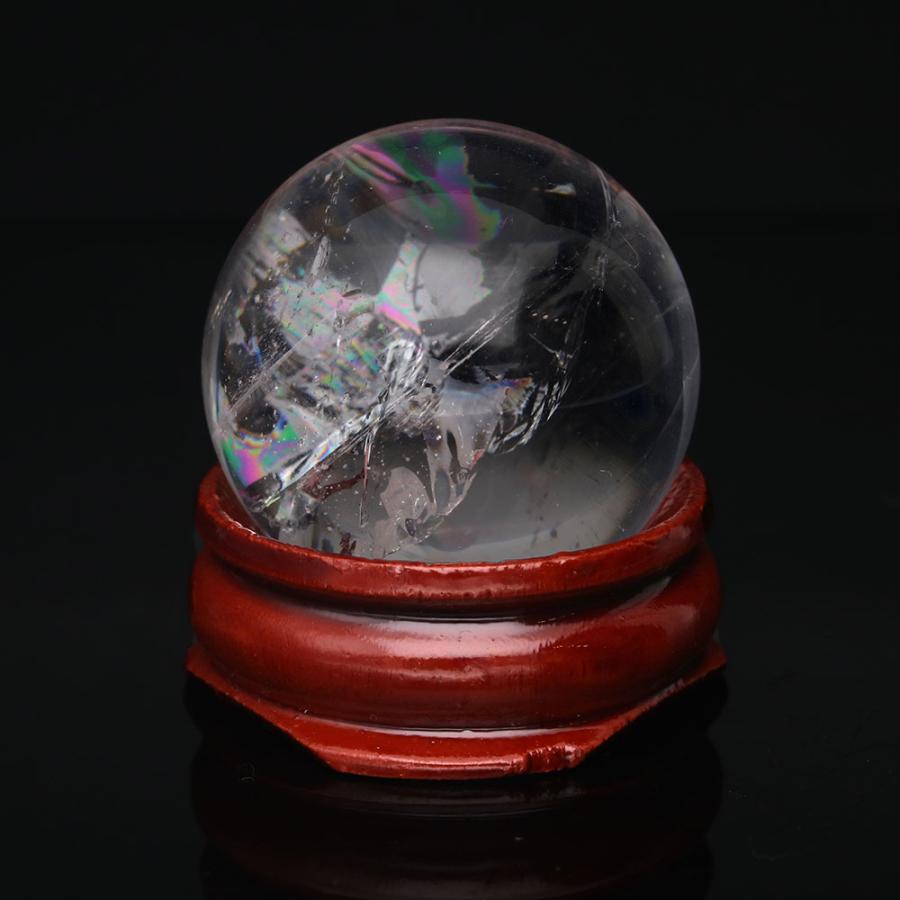 「1点もの 現品」 レインボー水晶 ブラジル産 天然 丸玉 天然石 パワーストーン 原石 水晶玉 スフィア置物 インテリア |  | 03