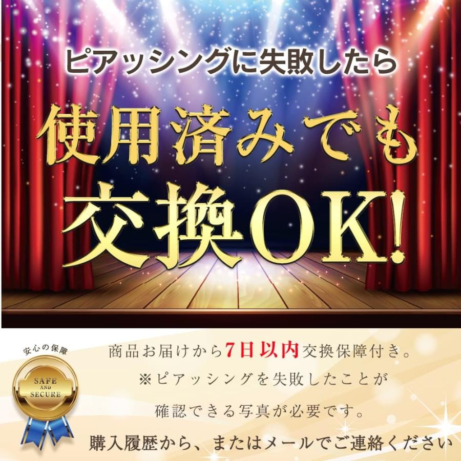 ピアッサー 14G 唇用 1個 純チタン セイフティピアッサー 金属 ピアッサー 14G 唇用 1個 純チタン セイフティピアッサー 金属