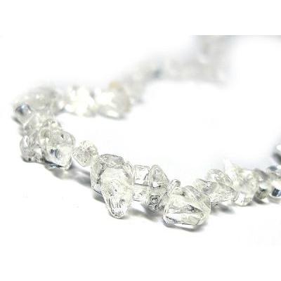 水晶 さざれ石 穴あり さざれ 1連 80cm パワーストーン バラ売り