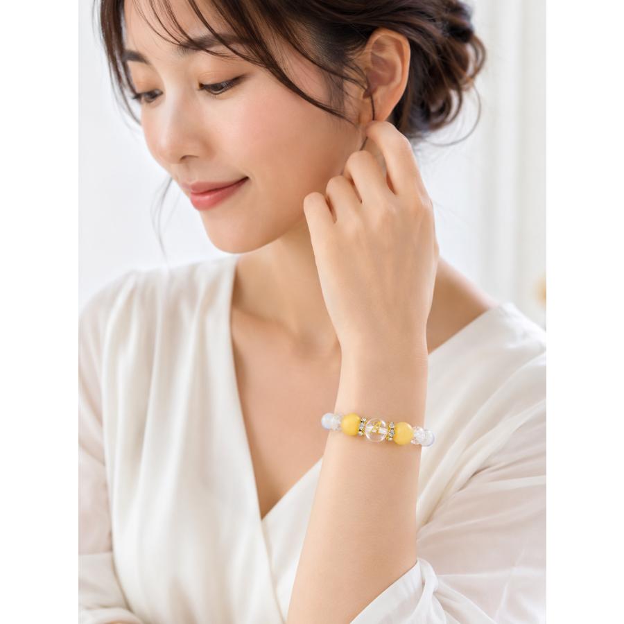 夏限定」 パワーストーン ブレスレット 天然石 イニシャル オーダー