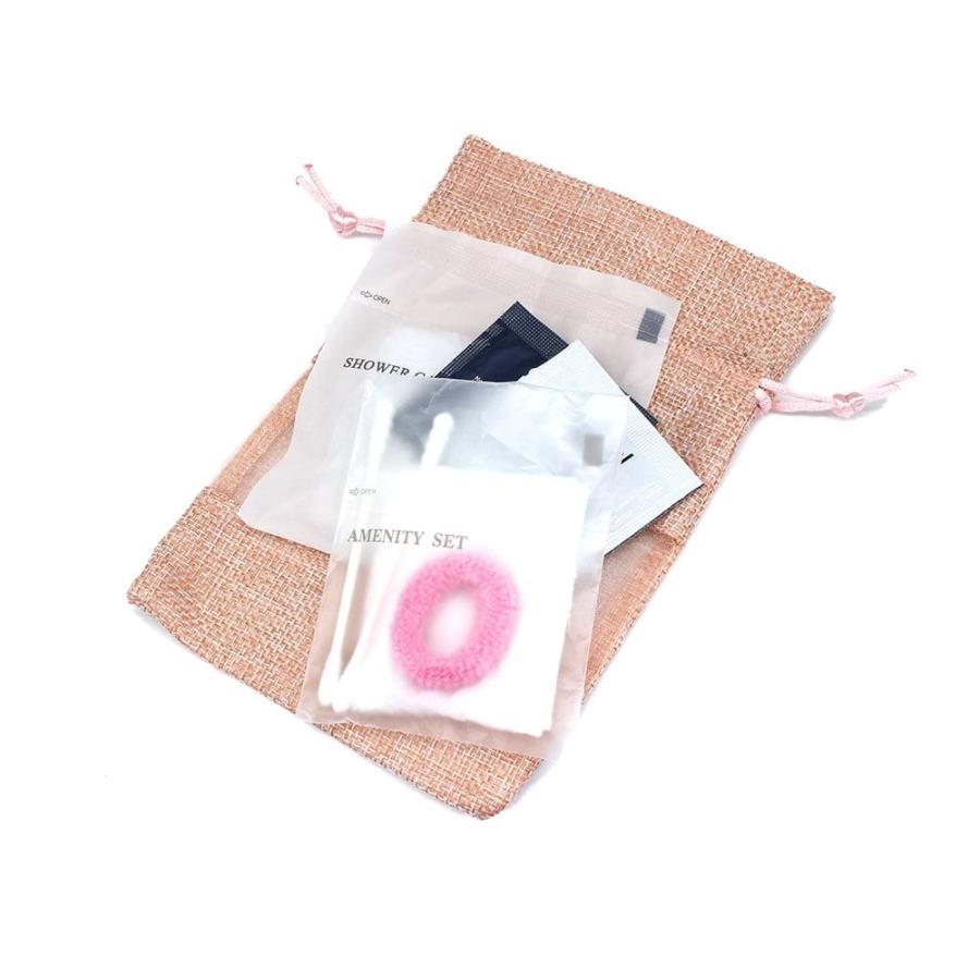 巾着袋 (11cm×16cm) 麻布×オーガンジー ラッピング 包装 巾着