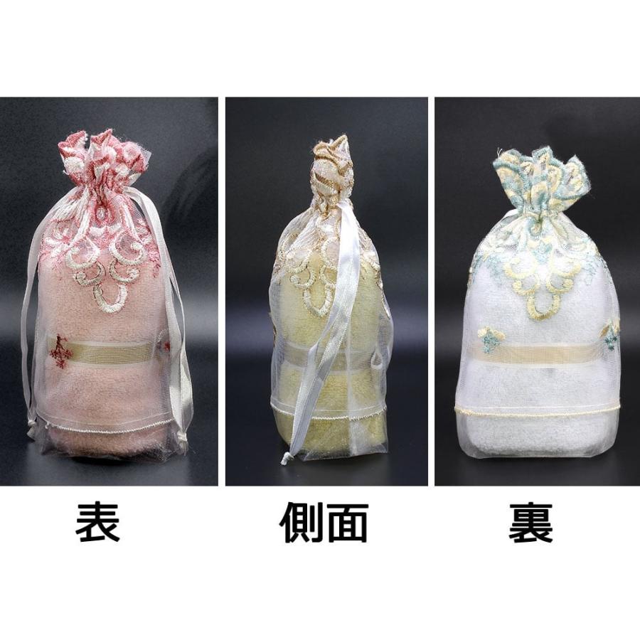巾着袋 (13cm×18cm) オーガンジー 花刺繍 ラッピング 包装 巾着 巾着袋 (13cm×18cm) オーガンジー 花刺繍 ラッピング 包装 巾着
