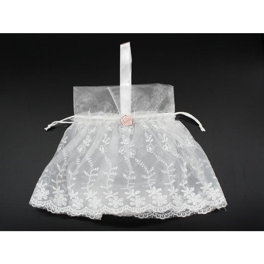 巾着袋 (13cm×18cm) ドレス風 ブライダル ラッピング 包装 巾着