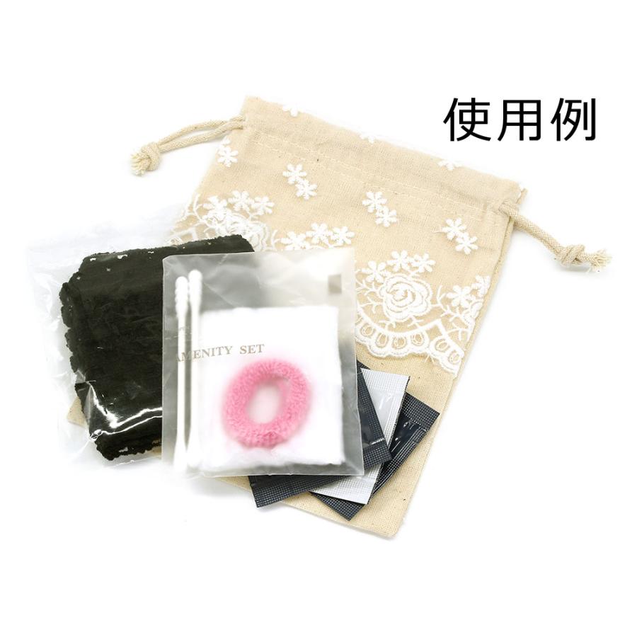 10個』巾着袋 (12cm×15cm) 花のレース付き ラッピング 包装 巾着ポーチ 