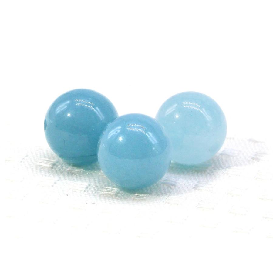 1連 15cm」 アクアマリン (着色) 12mm パワーストーン バラ売り