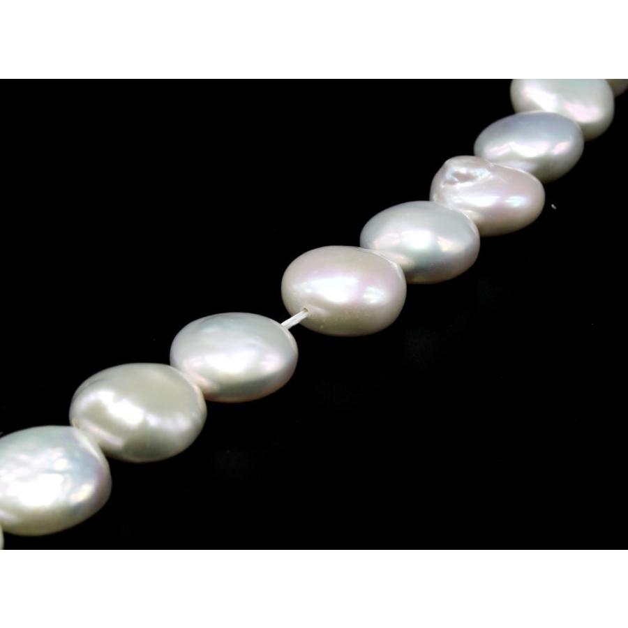 3粒売り 丸コイン型 パール 13mm 真珠 淡水パール バラ売り ばら売り ビーズ 穴あき 玉売り