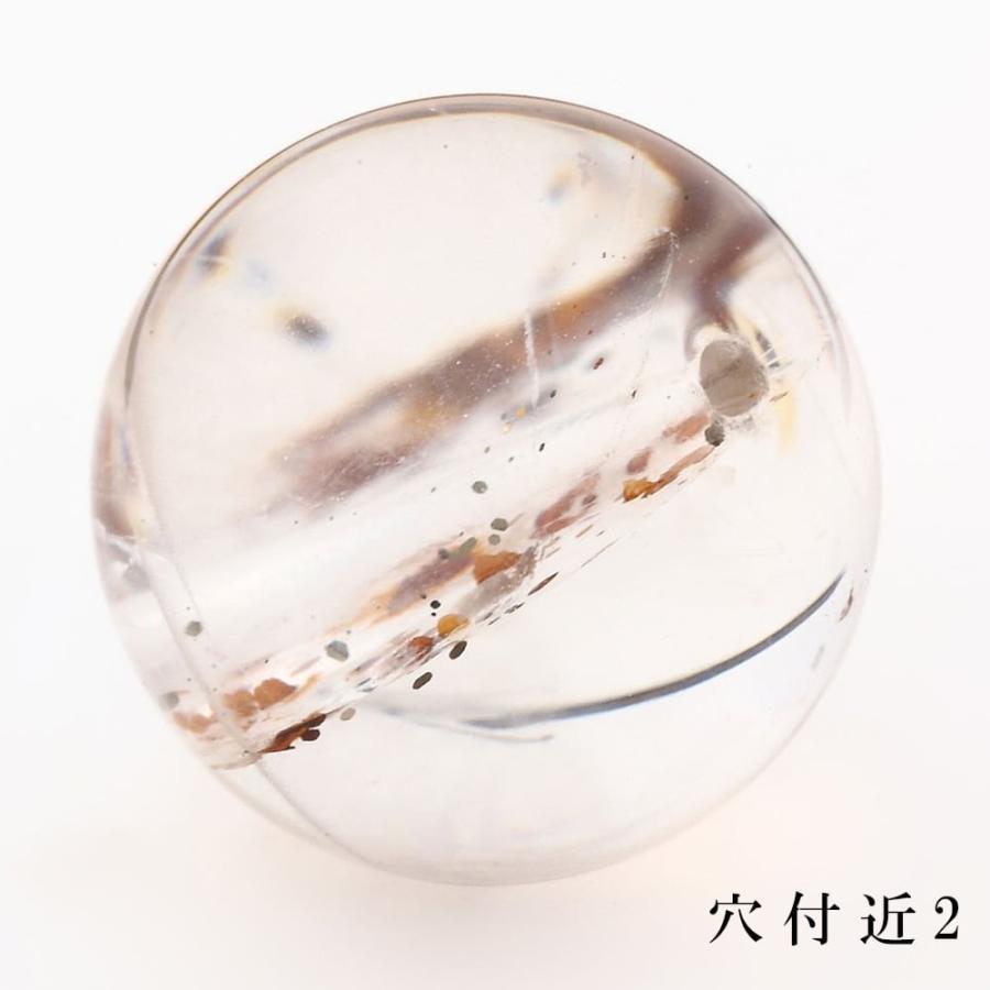 「1点もの 現品」 1粒売り 天然 オーラクォーツ ブラジル産 14mm パワーストーン バラ売り 天然石 パワーストーン ばら売り ビーズ 穴あき 1玉売り_4