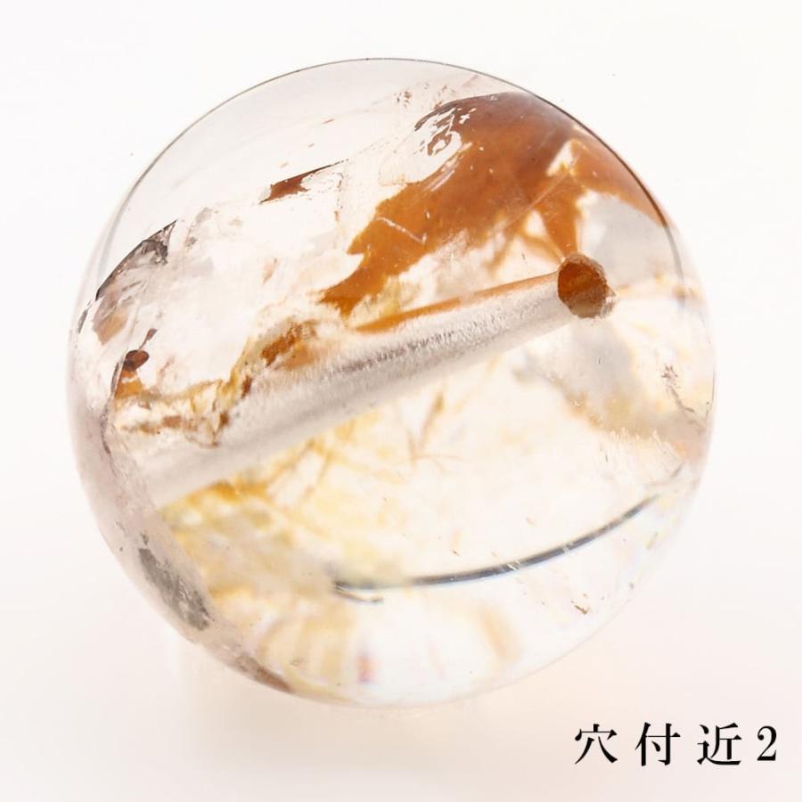 「1点もの 現品」 1粒売り 天然 オーラクォーツ ブラジル産 14mm パワーストーン バラ売り 天然石 パワーストーン ばら売り ビーズ 穴あき 1玉売り_4