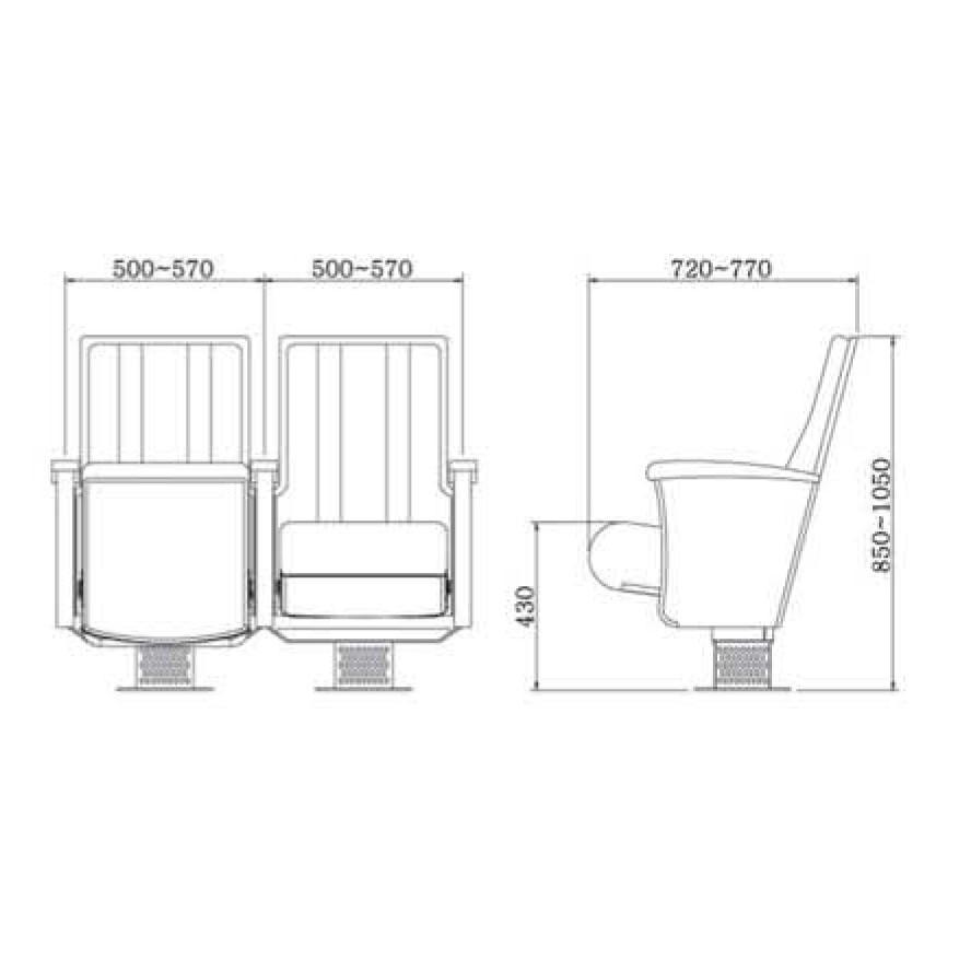1脚のお値段】劇場用椅子 SA-804 ホール用椅子 劇場・ホール椅子 文化
