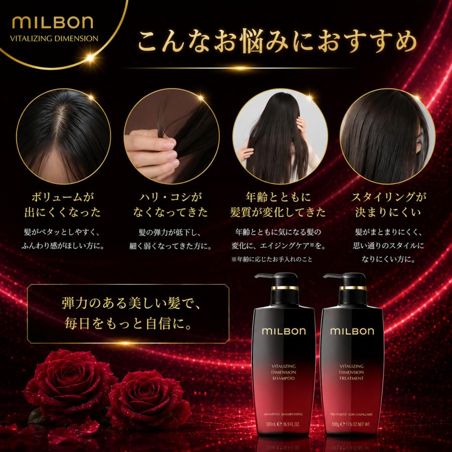 グローバルミルボン　バイタライジングディメンション　シャンプートリートメント MILBON（ミルボン） 【正規品】 グローバル バイタライジング