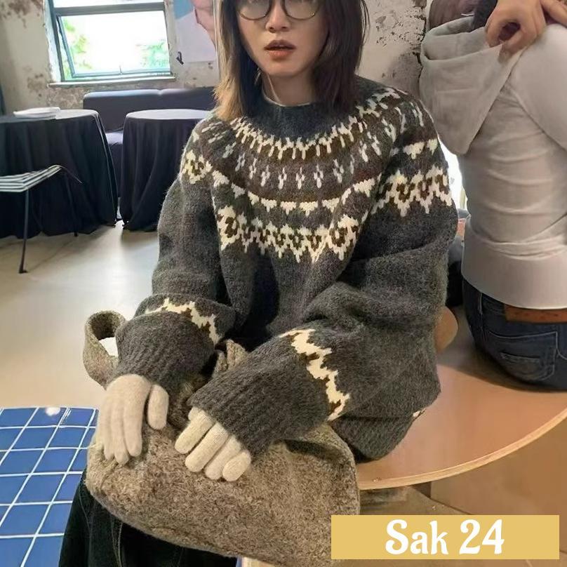 セーター ノルディックセーター レディース ニット トップス 秋 冬