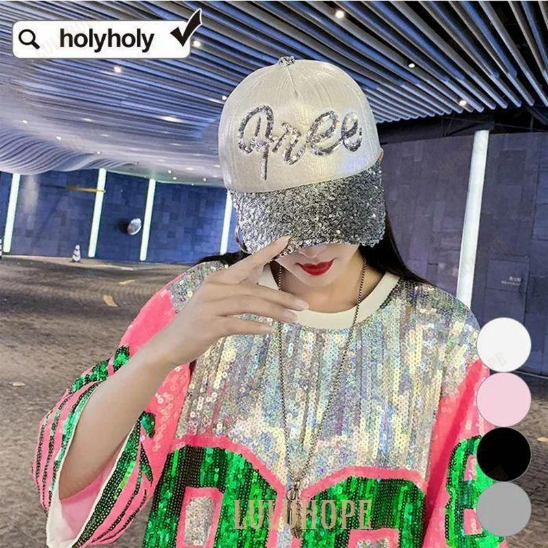 4COLORキラキラ ロゴ グリッター キャップキャップ 帽子 ぼうし