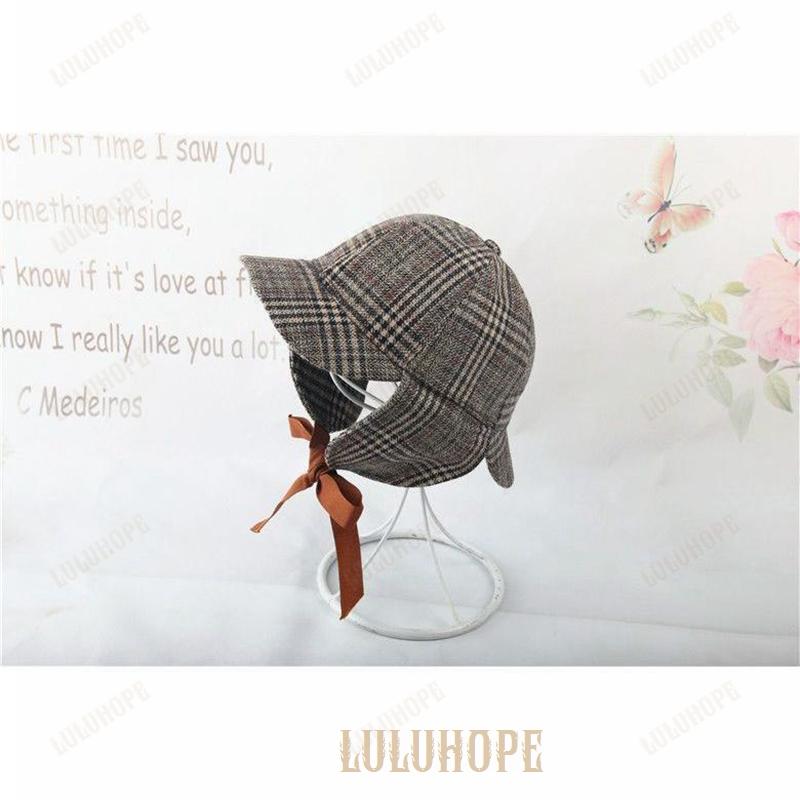 鹿撃ち帽 ディアストーカー 帽子 レディース メンズ ユニセックス ファッション小物 リボン チェック クラシカル 男女兼用 | ブランド登録なし | 03