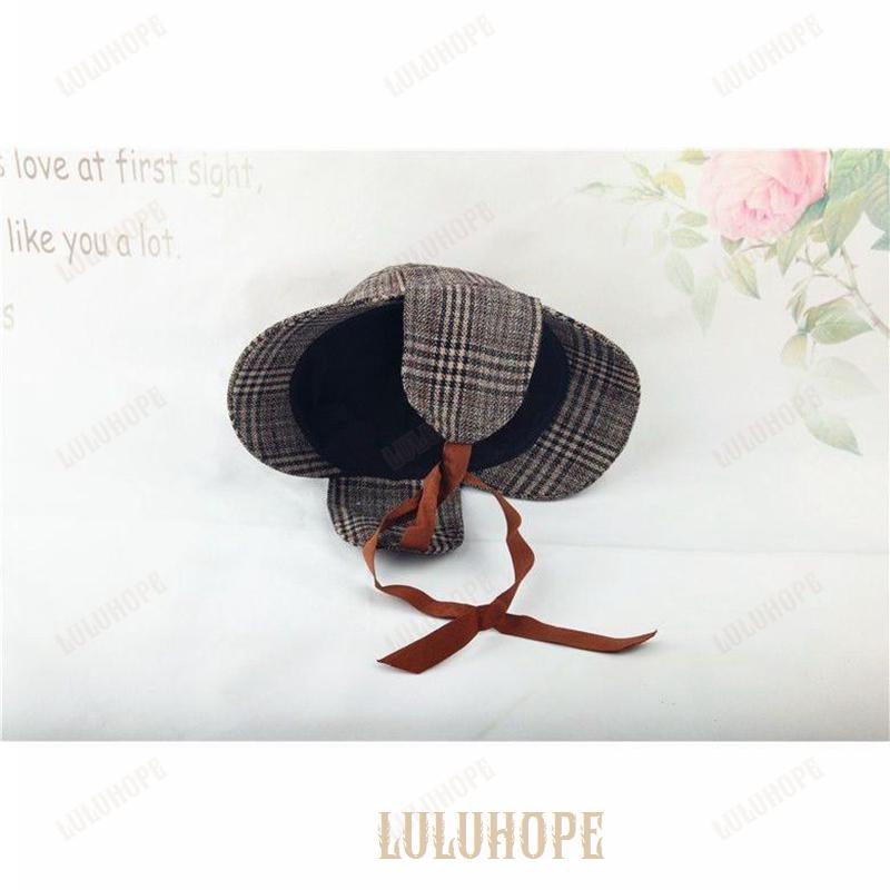 鹿撃ち帽 ディアストーカー 帽子 レディース メンズ ユニセックス ファッション小物 リボン チェック クラシカル 男女兼用 | ブランド登録なし | 07