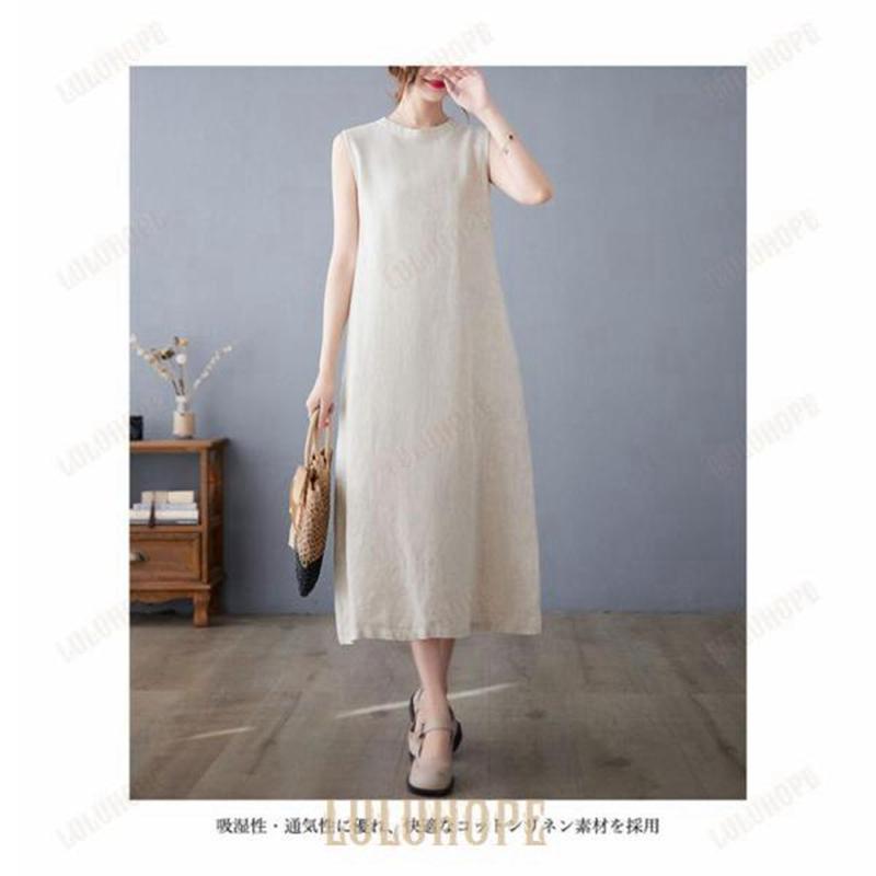 美品　オローネ　バックボタンロングワンピース　ノースリーブ 美品 オローネ バックボタンロングワンピース ノースリーブ 美品