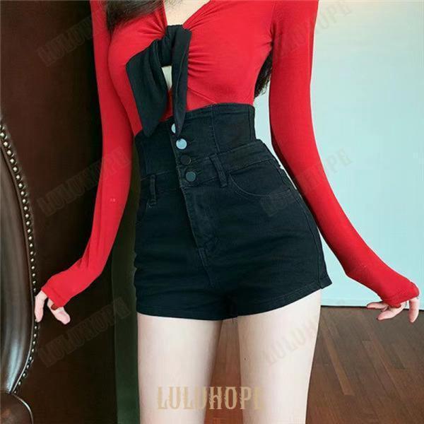 デニム ショートパンツ レディース ハイウエスト ホットパンツ