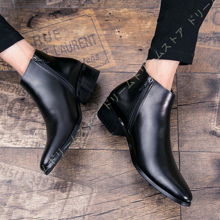 超美品☆FRANCESCO BENIGNO ショートブーツ サイドジップ 本革 ショートブーツ メンズ 本革サイドジップ ブーツ 革靴 皮靴