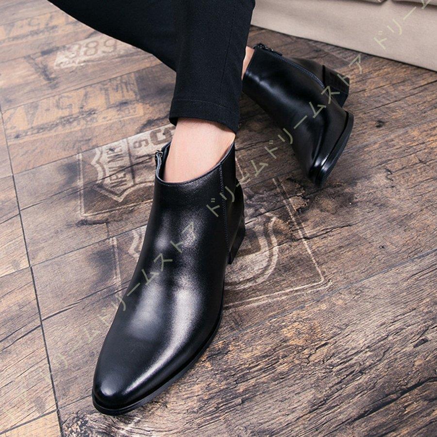 超美品☆FRANCESCO BENIGNO ショートブーツ サイドジップ 本革 ショートブーツ メンズ 本革サイドジップ ブーツ 革靴 皮靴