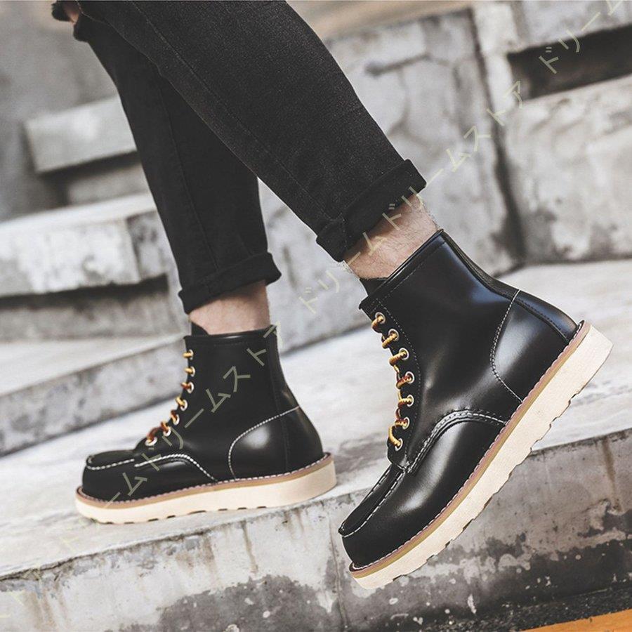 ワークブーツ メンズブーツ 本革 カジュアル ショートブーツ