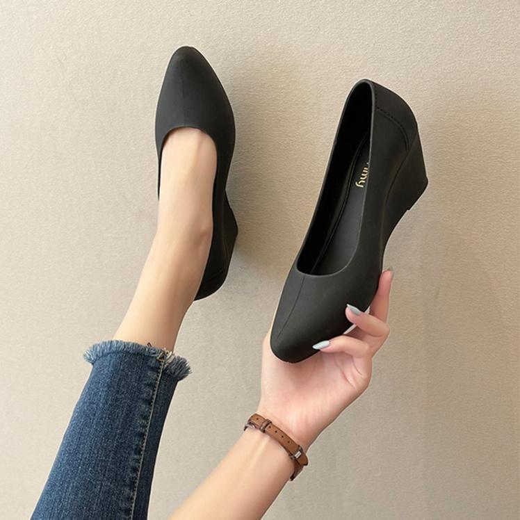 雨の日 パンプス ウェッジパンプス レインシューズ レディース