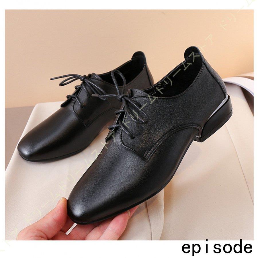 厚底 マニッシュ カジュアル レースアップ オックスフォード シューズ おじ靴 ドレスシューズ レディース スクエアトゥ 3cmヒール ローヒール 歩きやすい | ブランド登録なし | 13