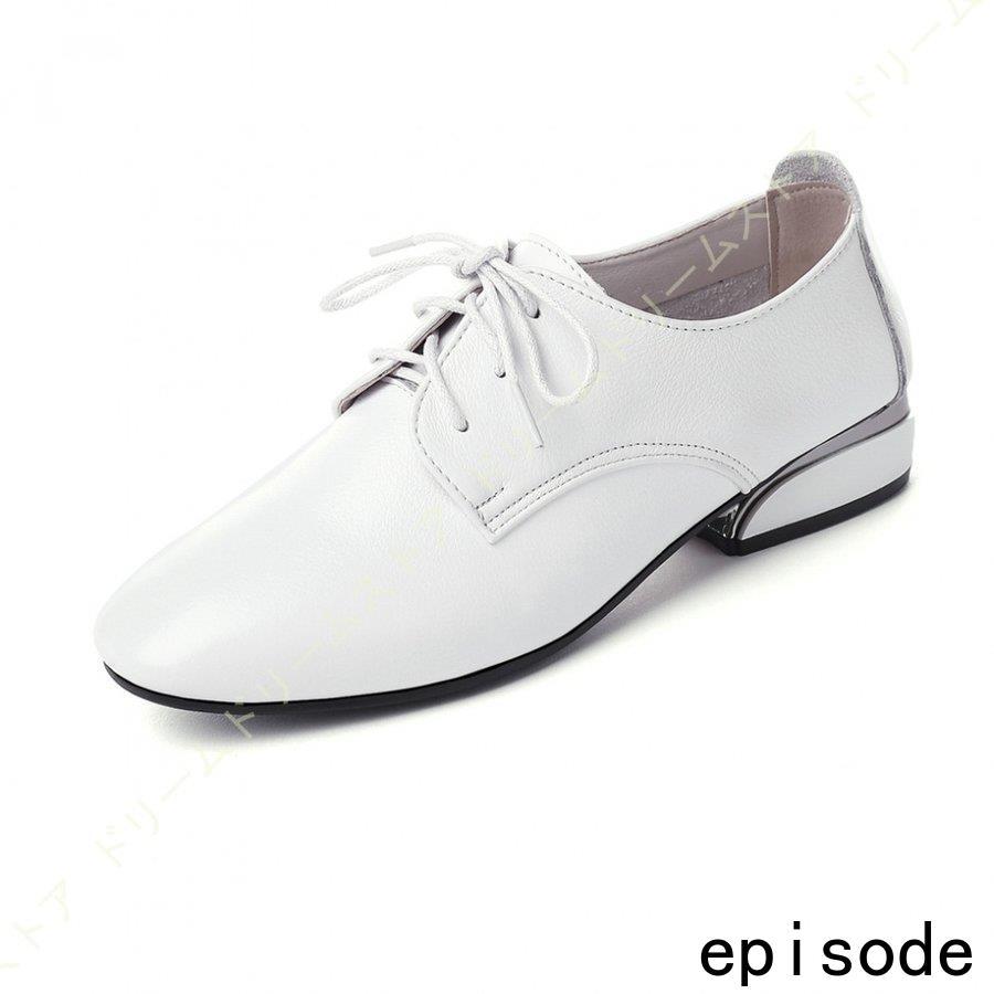 厚底 マニッシュ カジュアル レースアップ オックスフォード シューズ おじ靴 ドレスシューズ レディース スクエアトゥ 3cmヒール ローヒール 歩きやすい | ブランド登録なし | 03