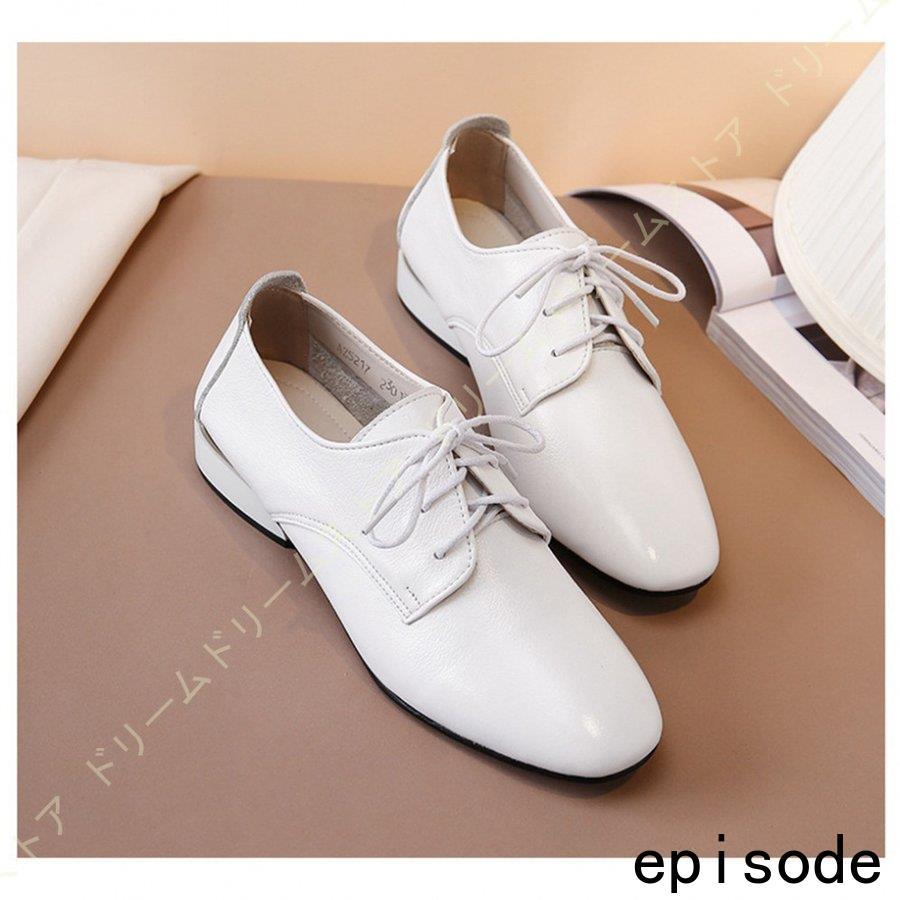 厚底 マニッシュ カジュアル レースアップ オックスフォード シューズ おじ靴 ドレスシューズ レディース スクエアトゥ 3cmヒール ローヒール 歩きやすい | ブランド登録なし | 05