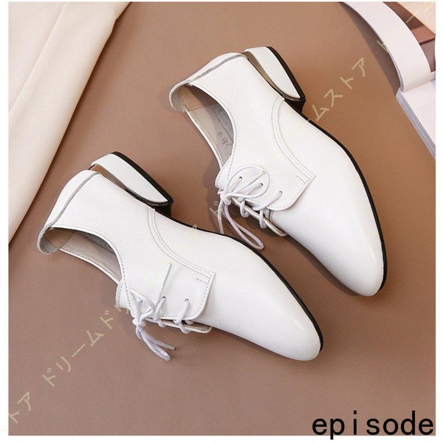 厚底 マニッシュ カジュアル レースアップ オックスフォード シューズ おじ靴 ドレスシューズ レディース スクエアトゥ 3cmヒール ローヒール 歩きやすい | ブランド登録なし | 06