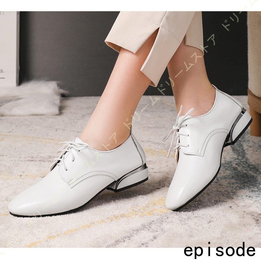 厚底 マニッシュ カジュアル レースアップ オックスフォード シューズ おじ靴 ドレスシューズ レディース スクエアトゥ 3cmヒール ローヒール 歩きやすい | ブランド登録なし | 07
