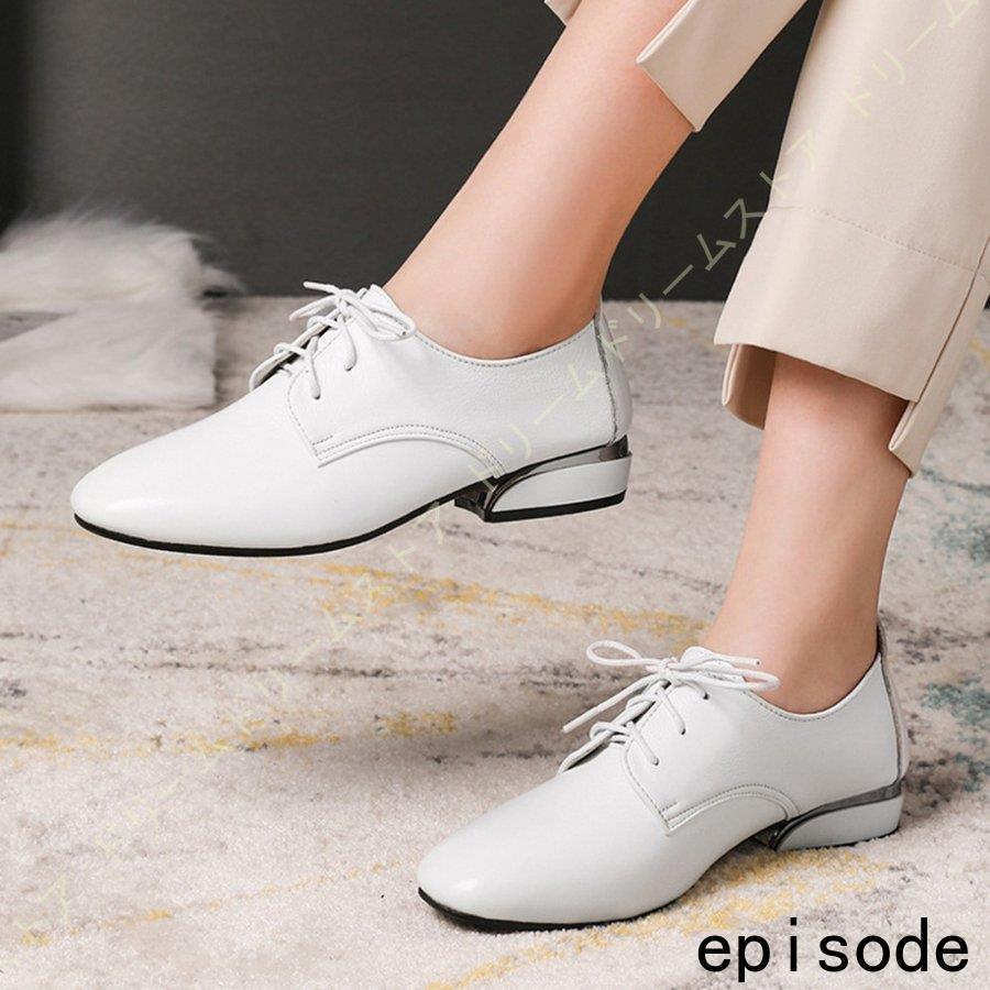 厚底 マニッシュ カジュアル レースアップ オックスフォード シューズ おじ靴 ドレスシューズ レディース スクエアトゥ 3cmヒール ローヒール 歩きやすい | ブランド登録なし | 09