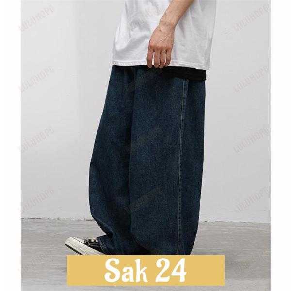 極太 デニム ジーンズ パンツ メンズ ワイドパンツ ルーズフィット