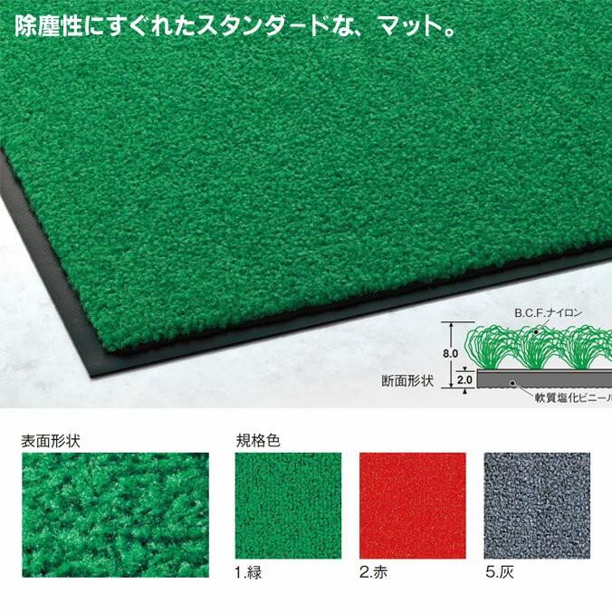 玄関マット 屋内 屋外 業務用 除塵性にすぐれたスタンダードマット ニュートレビアン 45×75cm テラモト MR034220 mr