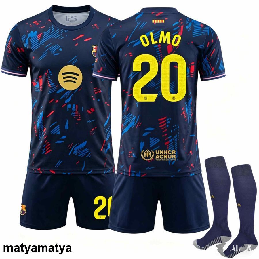 最後 L 黒 バルセロナ ヤマル ユニフォーム サッカー フットサル 2627 バルセロナ記念版 19 番ヤマル・9 番レヴァンドフスキ・10 番