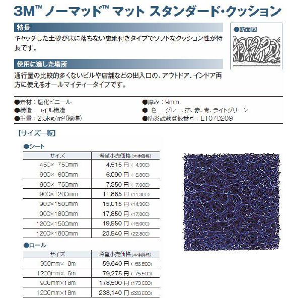 玄関マット 屋内 屋外 業務用 ノーマッド マット スタンダード クッション イン アウトドア用 90×120cm スリーエム｜sak24｜02